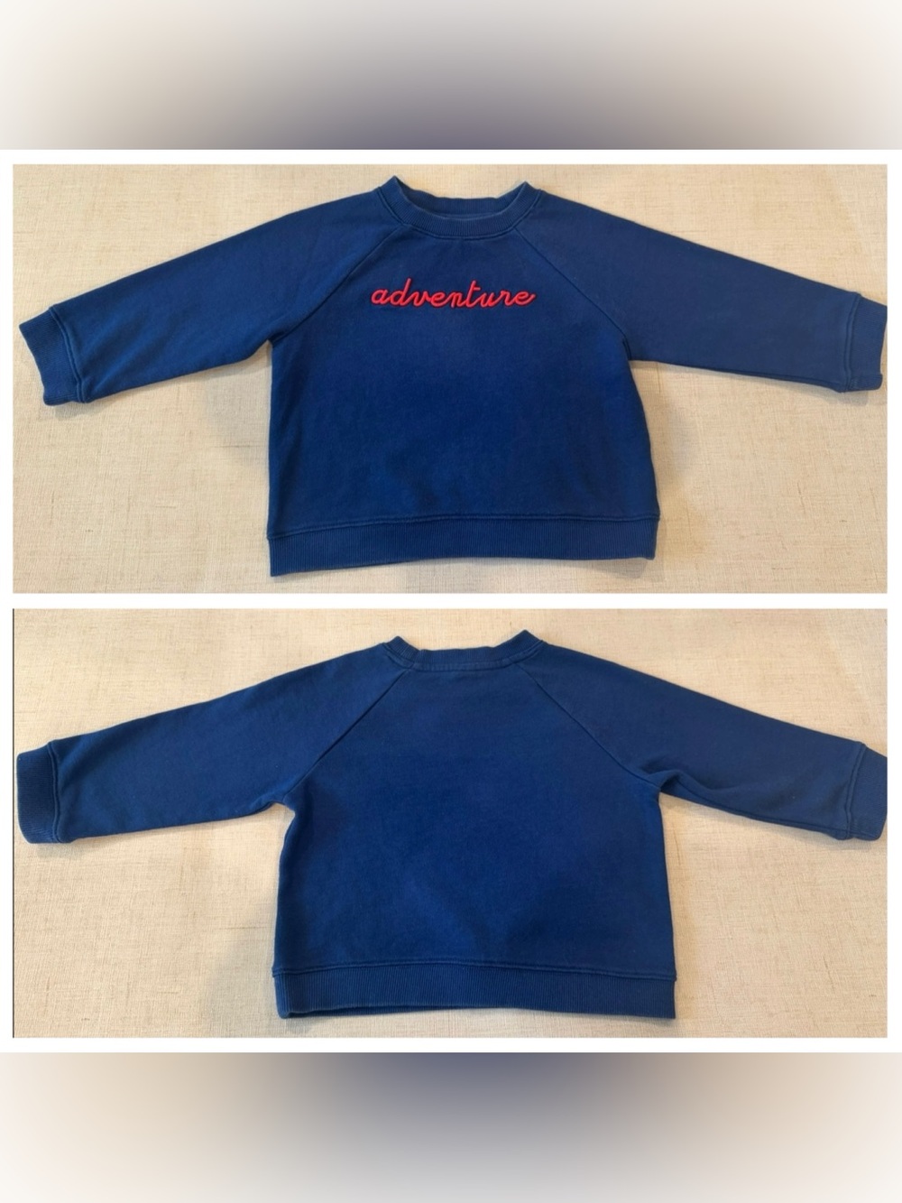 GUC Janie and Jack Embroidered Adventure Crew Neck Sweatshirt, Navy Blue